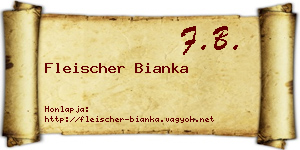 Fleischer Bianka névjegykártya